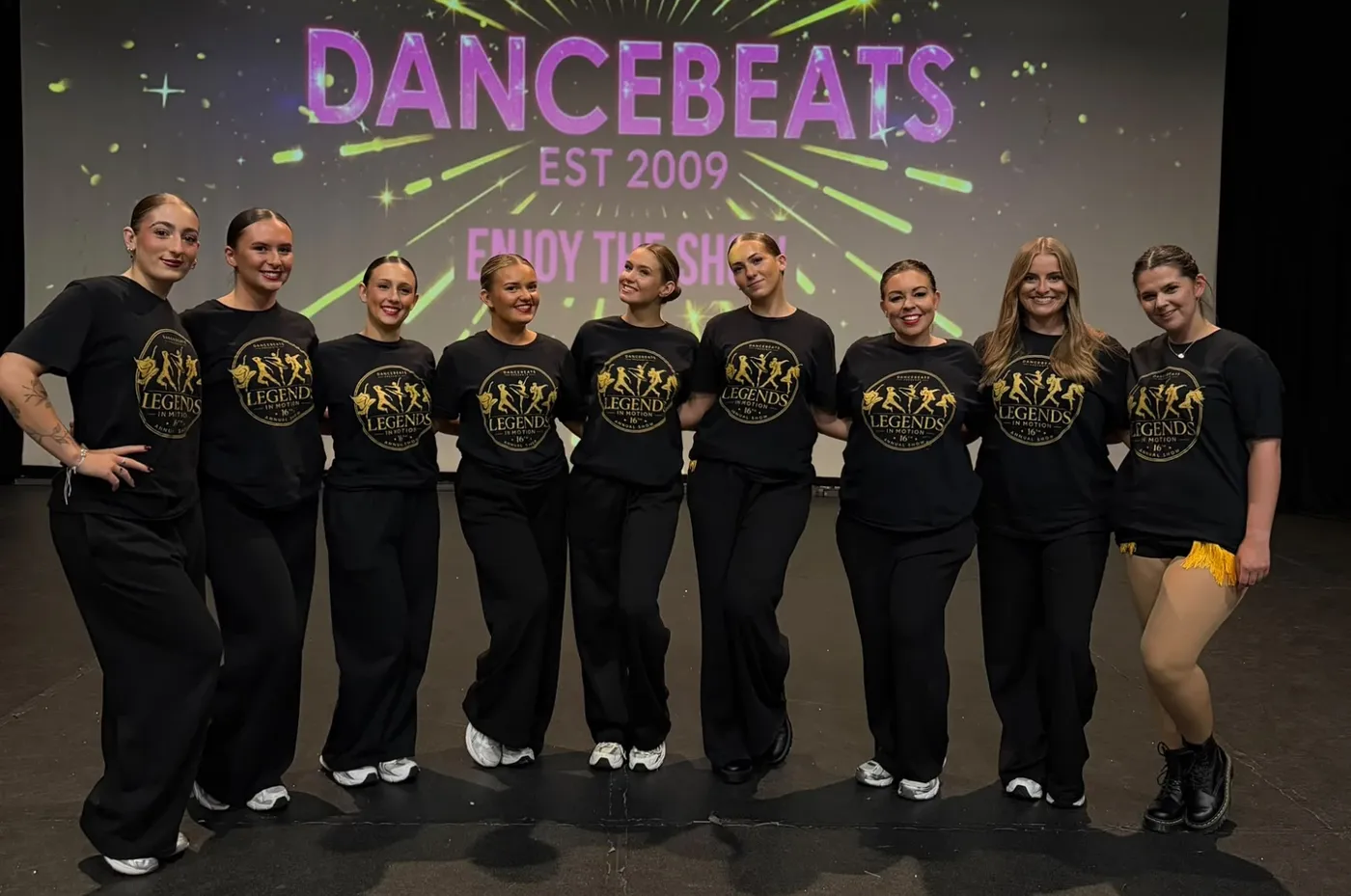 The DanceBeats teachers on stage at the annual show